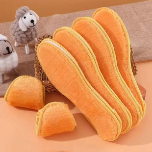 垫防臭吸汗透气毛绒 男女加绒加厚仿羊毛软底舒适棉鞋 保暖鞋 垫冬季