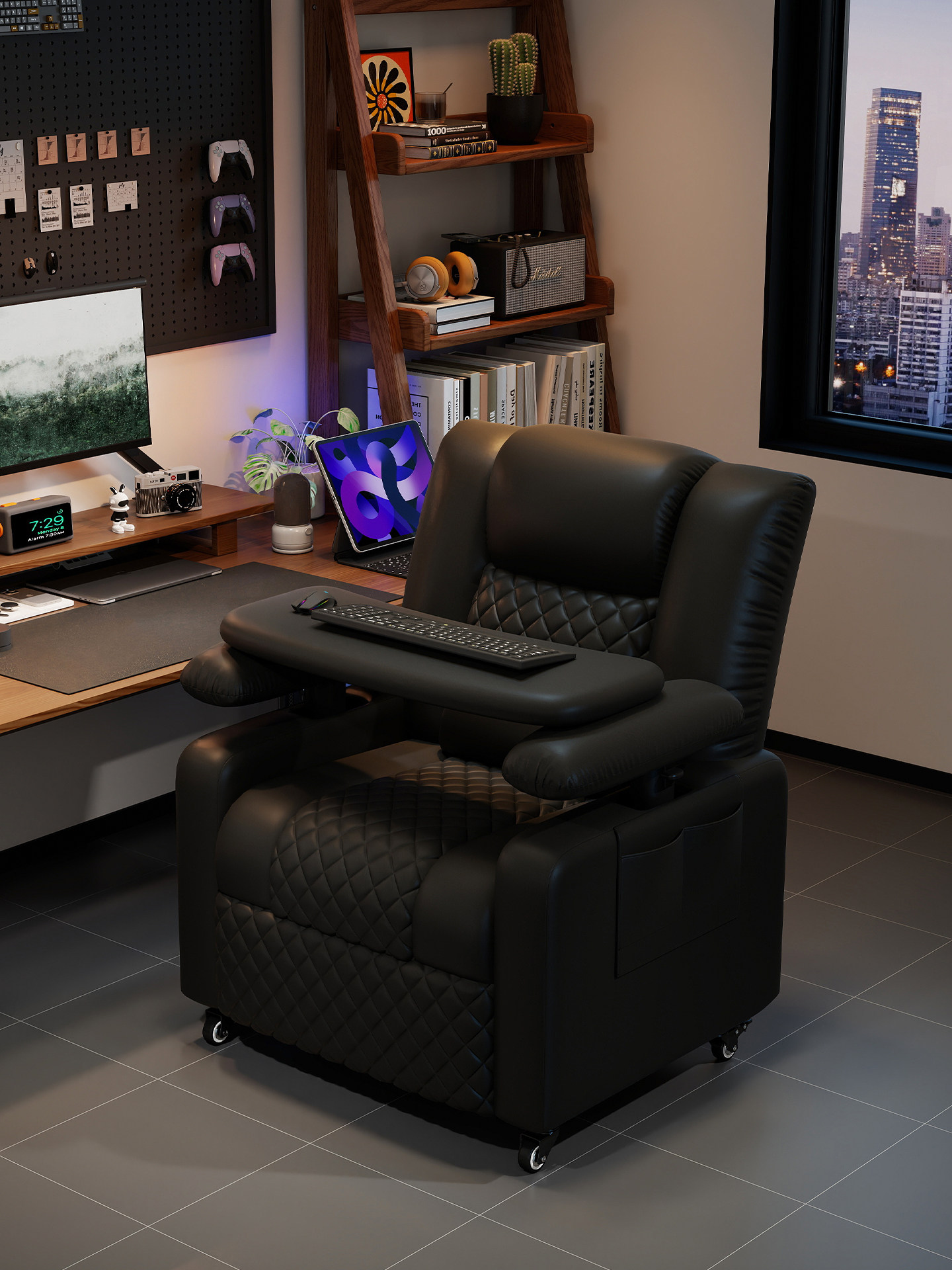 电竞沙发椅懒人电脑椅家用太空沙发舱多功能头等网吧单人可躺椅子