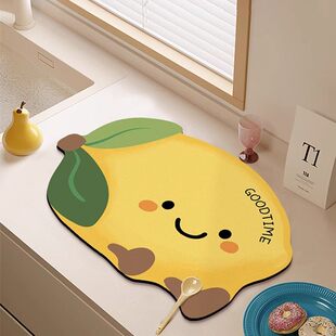 厨房台面沥水垫硅藻泥杯垫吸水垫可爱桌面防烫隔热垫咖啡机垫子