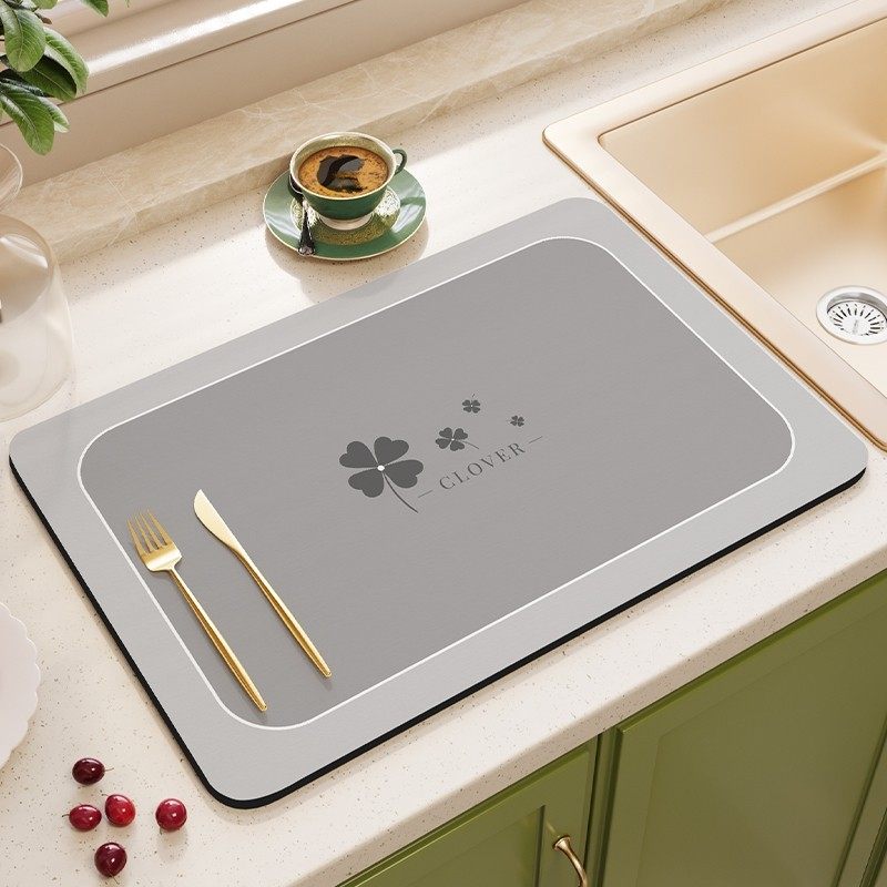 硅藻泥沥水垫厨房餐具碗盘控水垫防水防滑免洗台面吸水垫耐脏吸油,居家布艺,厨房地垫,淘宝优惠券,粉丝福利购,淘宝优惠卷