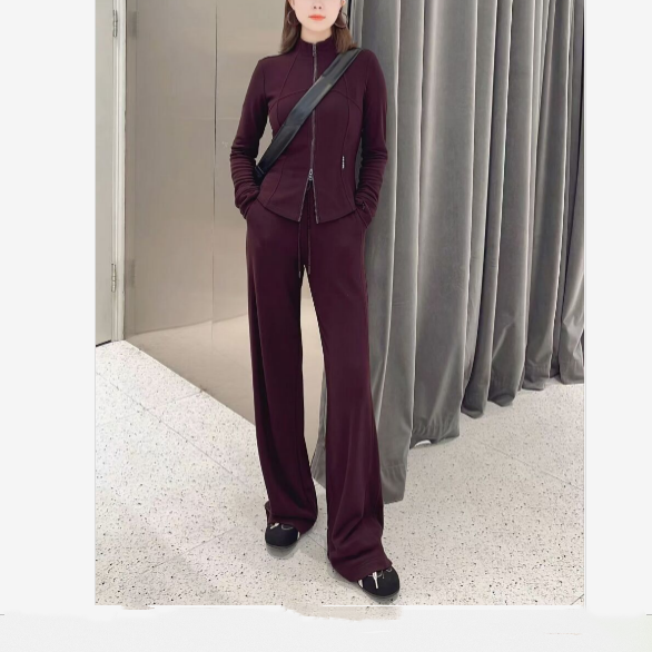 艾诺 玉 丝 妍2025冬时尚运动服套装立领外套604113运动裤314126