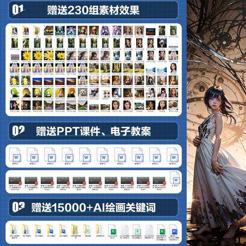 Stable Diffusion AI绘画教程:文生图+图生图+提示词+模型训练+插件应用书龙飞  计算机与网络书籍