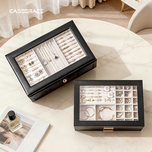 卡瑟格首饰收纳盒法式开窗可视