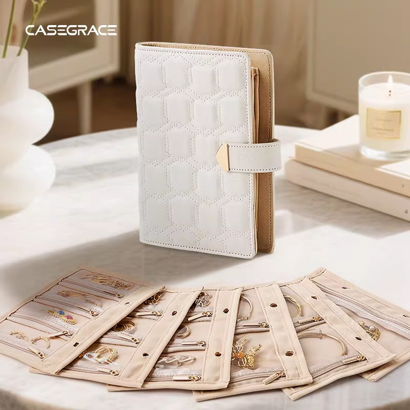 2026新款首饰收纳包拉链便携黄金手饰项链收纳册饰品防氧化耳环耳