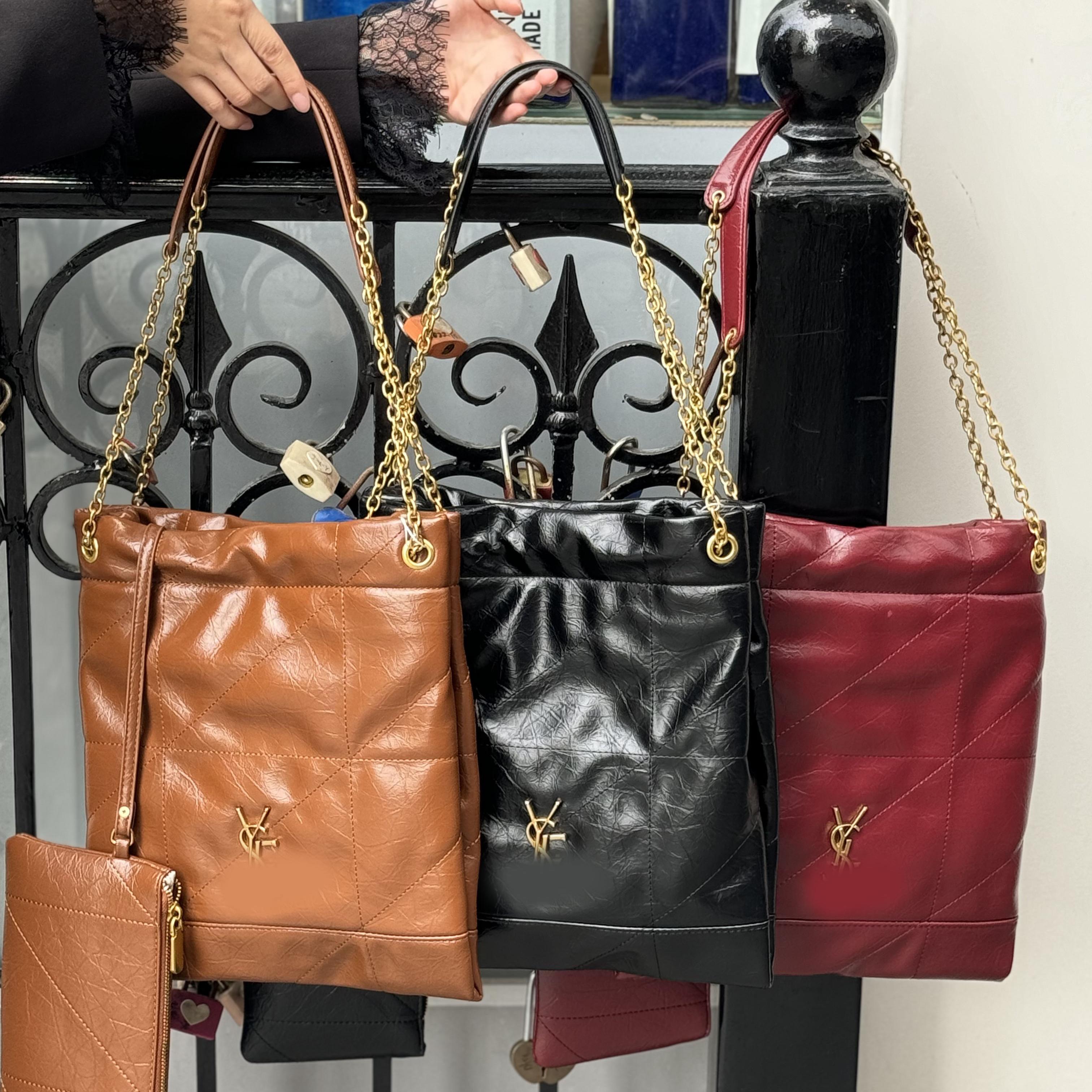 DIY新款Jamie pochon垃圾袋链条包原厂高品质母子包单肩