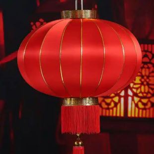 大红灯笼铁口春节国庆公司单位家庭植绒结婚中秋阳台物业装饰灯笼