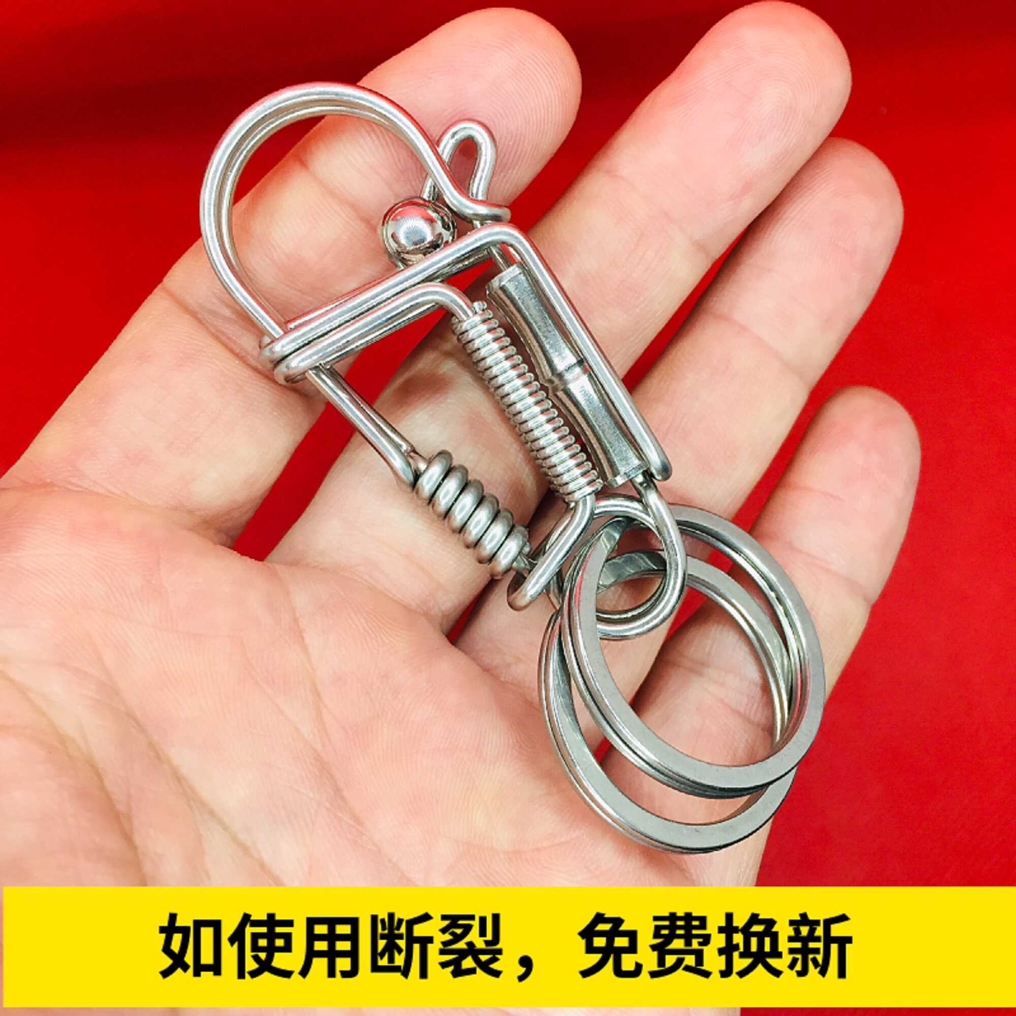 钥匙扣不锈钢钥匙扣男士挂件小鸟手工定制创意个性腰挂汽车链DIY