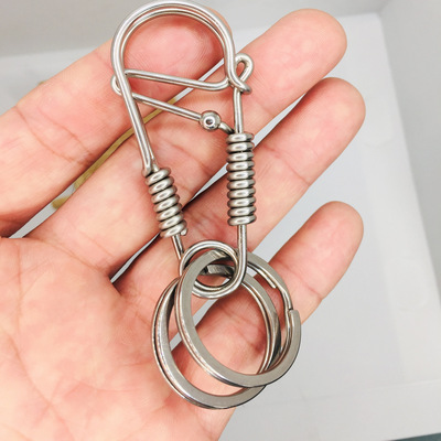 手工钥匙扣不锈钢创意腰挂圈环