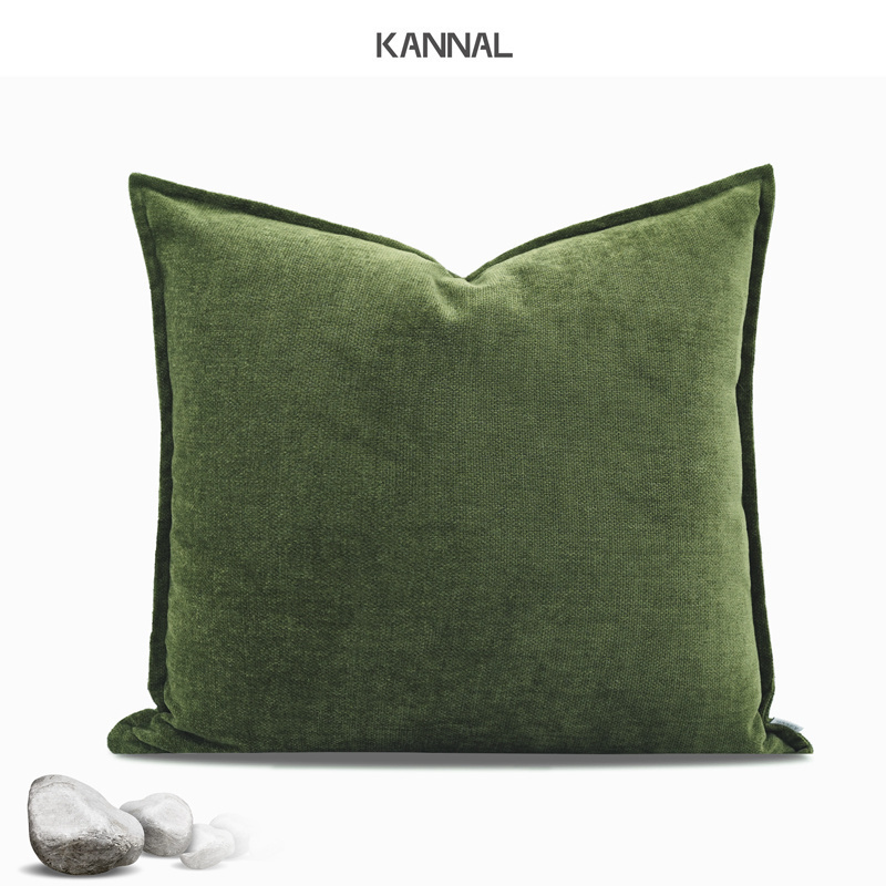 向阳而生侘寂绿色雪尼尔样板间