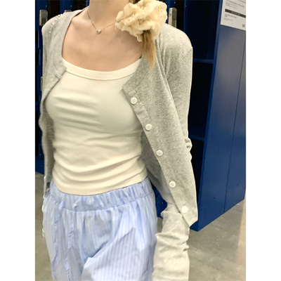 慵懒雪花薄款防晒开衫短外套