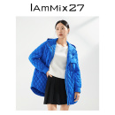 休闲百搭保暖90白鸭绒外套女 IAmMIX27冬季 连帽羽绒服女宽松轻薄款