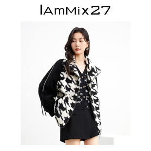 IAmMIX27秋冬颗粒绒毛毛外套女宽松加厚休闲百搭仿羊羔毛皮草夹克