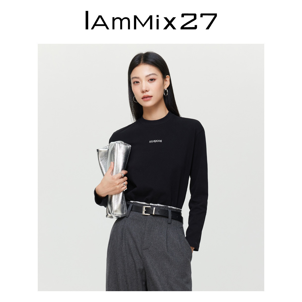 iammix27秋冬全棉套头打底女
