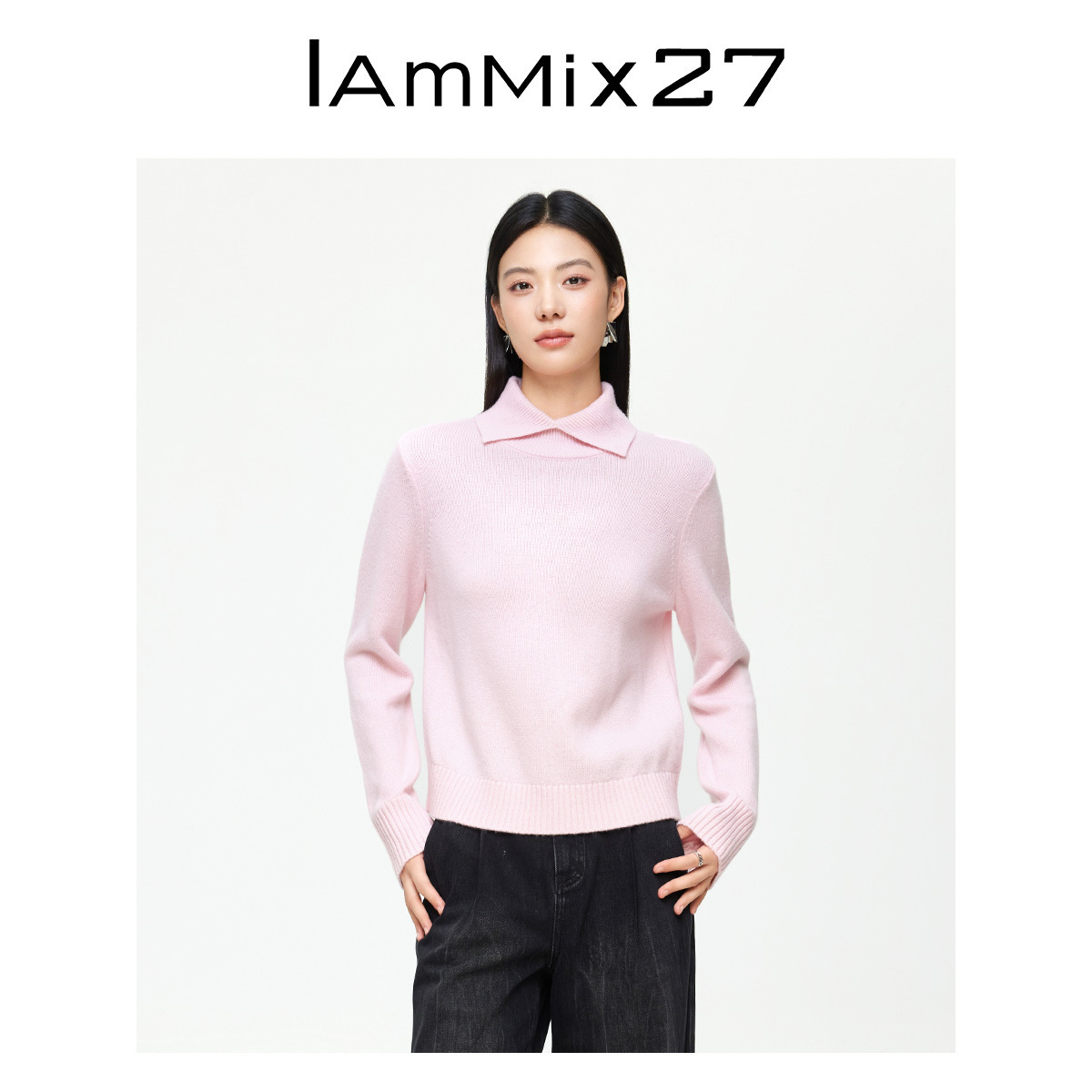 iammix27软糯全绵羊毛套头衫