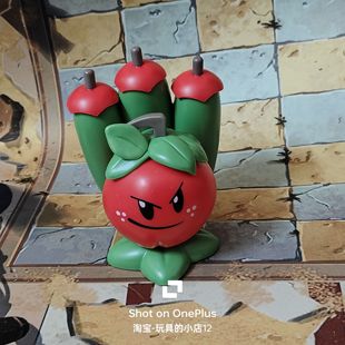 苹果迫击炮植物大战僵尸玩具苹果追击炮豌豆炮公仔摆件水果儿童男