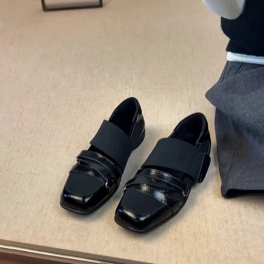 羊皮版~方头复古运动风玛丽珍鞋百搭厚底芭蕾舞鞋浅口休闲单鞋女,女鞋,浅口单鞋,淘宝优惠券,粉丝福利购,淘宝优惠卷