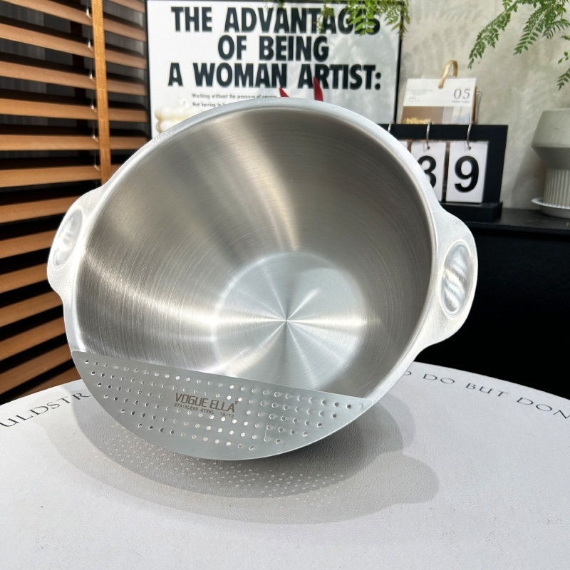 18/10不锈钢沥水篮洗菜盆硅胶底防滑厨房漏盆水果盆滤水淘米篮,餐饮具,盆,淘宝优惠券,粉丝福利购,淘宝优惠卷