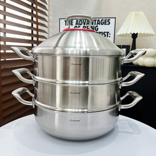 厚重！18-10不锈钢大蒸锅304焖炖煮炒锅多功能火锅边炉锅 - 封面