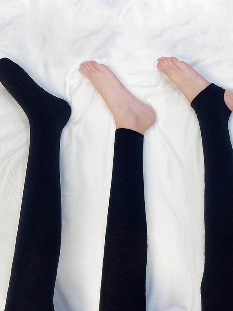 黑色丝袜踩脚打底裤女秋冬季薄款百搭连裤袜外穿美腿春秋裤子紧身