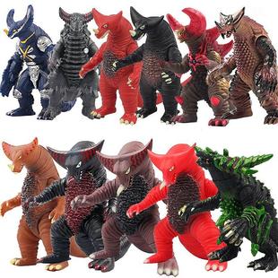 哥莫拉怪兽电子虚拟机械骷髅古代软胶男孩可动模型儿童超人玩具