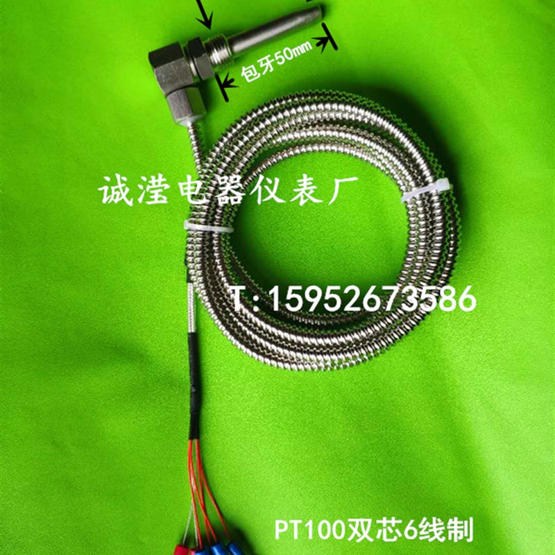 电机轴承马达测温探头热电阻PT100温度传感器 伸缩端面铂电阻