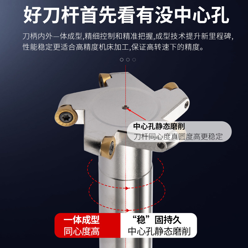 三面刃T型槽刀盘圆弧头CNC加工R2.5R3R4R5R6圆鼻直柄TMR铣刀杆