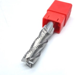 58度钨钢加长粗皮刀3刃铝用波刃开粗刀短刃粗铣刀超硬七彩涂层刀