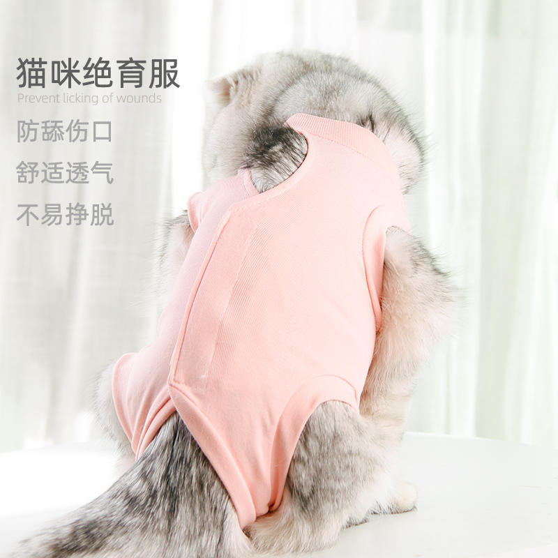 猫咪绝育手术服母猫断奶戒奶防舔防掉毛猫衣服宠物术后服透气薄款