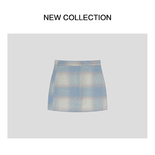 Q1F58006 清新甜美格子短裙 爆米花专享
