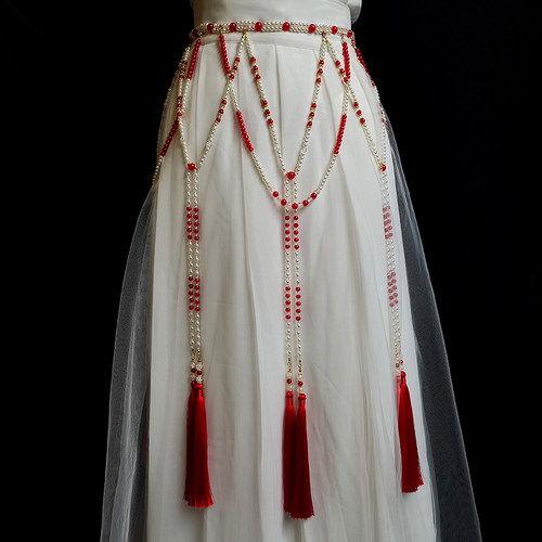 绛尾儿女汉服腰链敦煌风