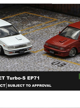 BM 1 64 丰田小福星Starlet EP71 Turbo 1988 汽车模型中古车摆件