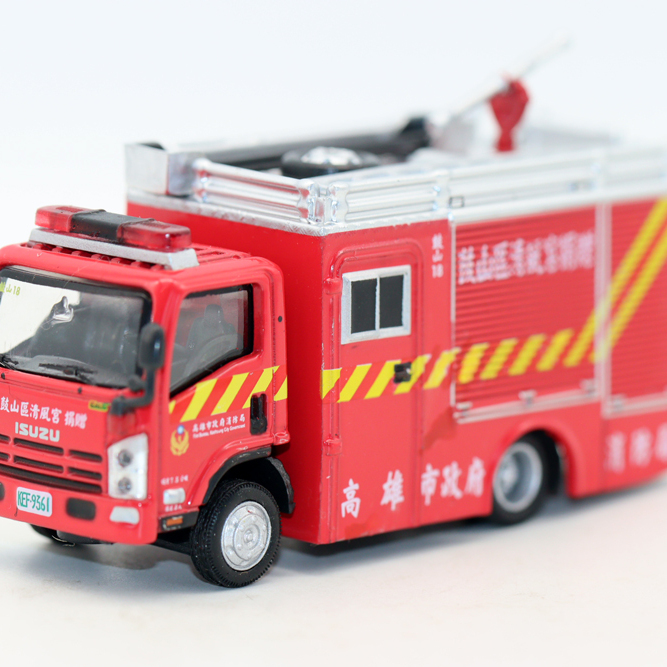 微影Tiny玩具1/76 Isuzu N铃木消防车模型高雄市消防局台湾限量款