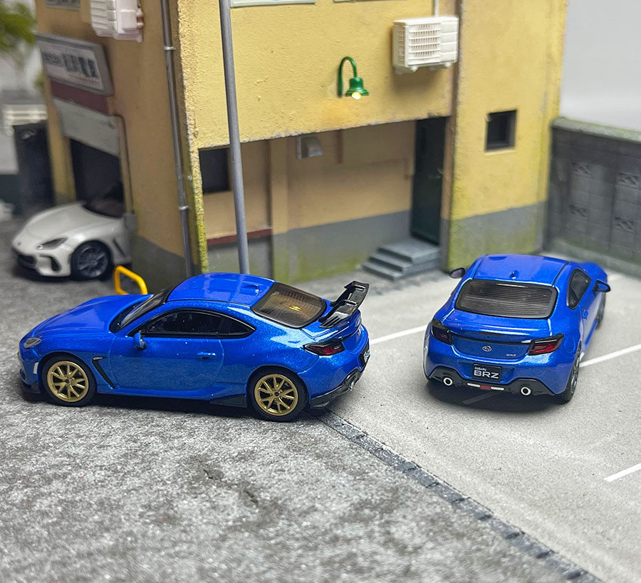 hobby 1 64 subbaru brz sti 斯*巴鲁跑车汽车合金模型摆件礼品