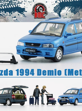 BM 1 64 合金车Mazda 1994 马自达Demio SUV 汽车模型带人偶配件