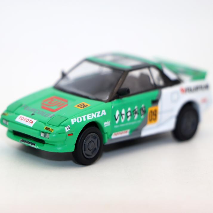 Para64合金车1 64 1985丰t田MR2 MK1 拉力赛车模型合金玩具摆件
