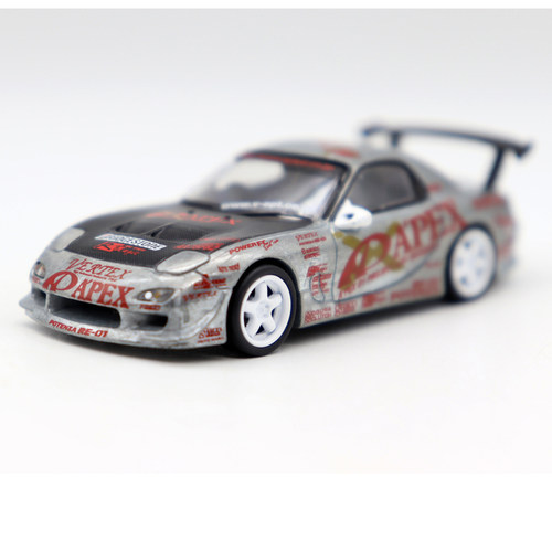 TW 1 64合金车Vertex 马自达RX-7 FD3S 改装跑车模型经典摆件礼品