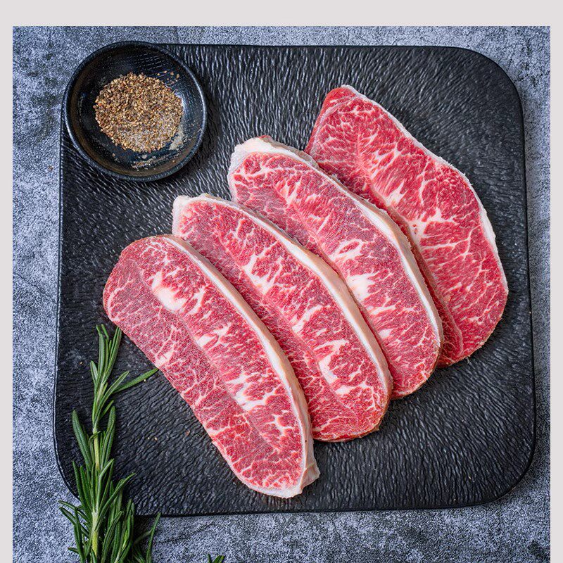 望满庭谷饲原切板腱牛排1000g 俄罗斯prime黑安格斯牛肉 薄切香嫩