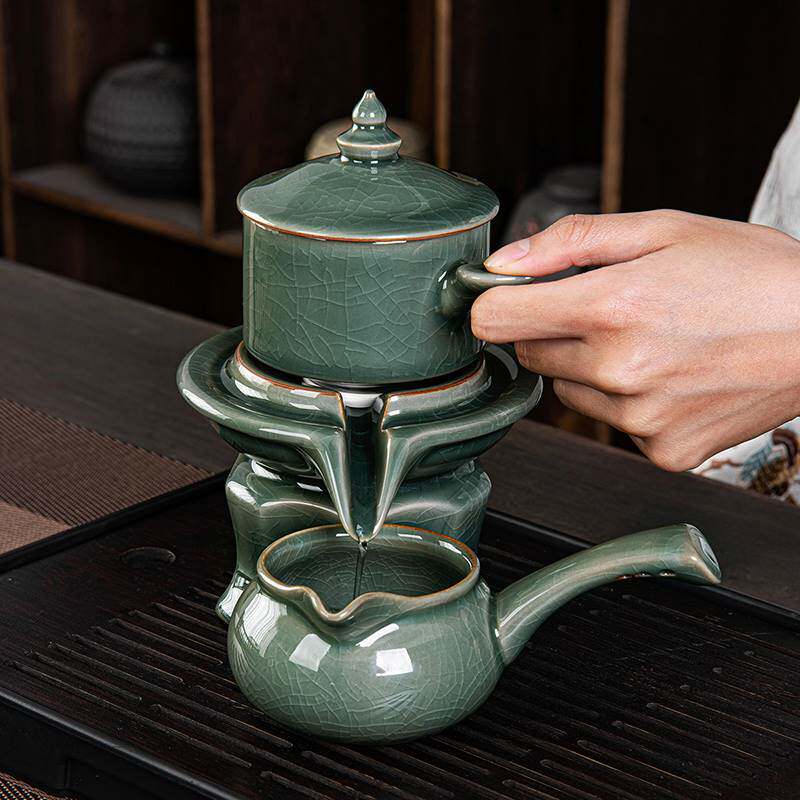 2023新款祥业哥窑自动茶具套装家用懒人泡茶神器中式高档功夫泡茶属于什么档次？