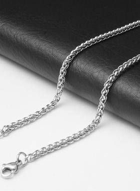 男士项链不锈钢链条diy饰品配件钛钢欧美热销龙骨链女生吊坠爆款