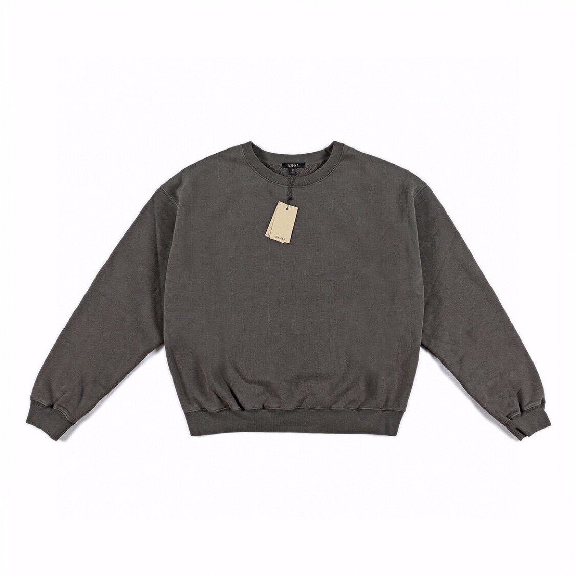 Yeezy Season6 Kanye Sweatshirt Kanye Coconut Washed Distressed Comfy Basics Round Neck Sweatshirt