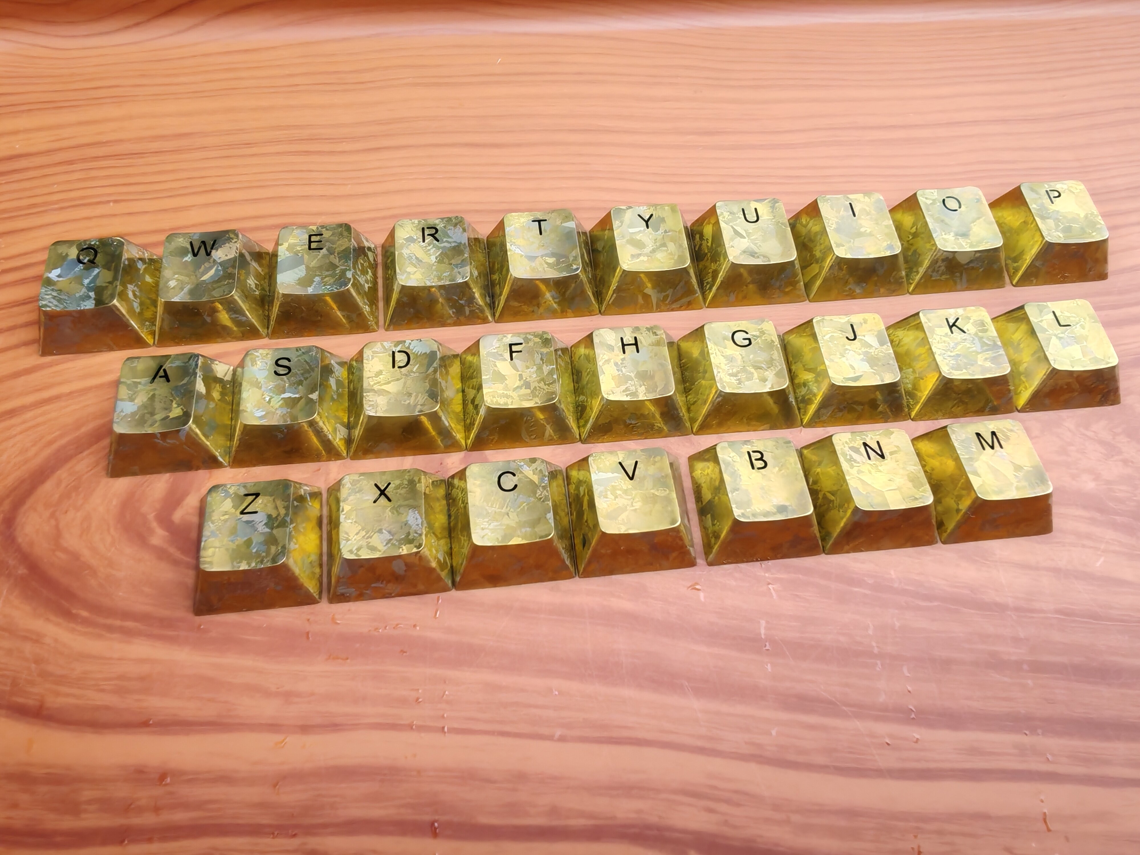 TC4钛合金冰晶钛透光键帽asdw炫彩原厂高度CNC镜面抛光冰花彩色