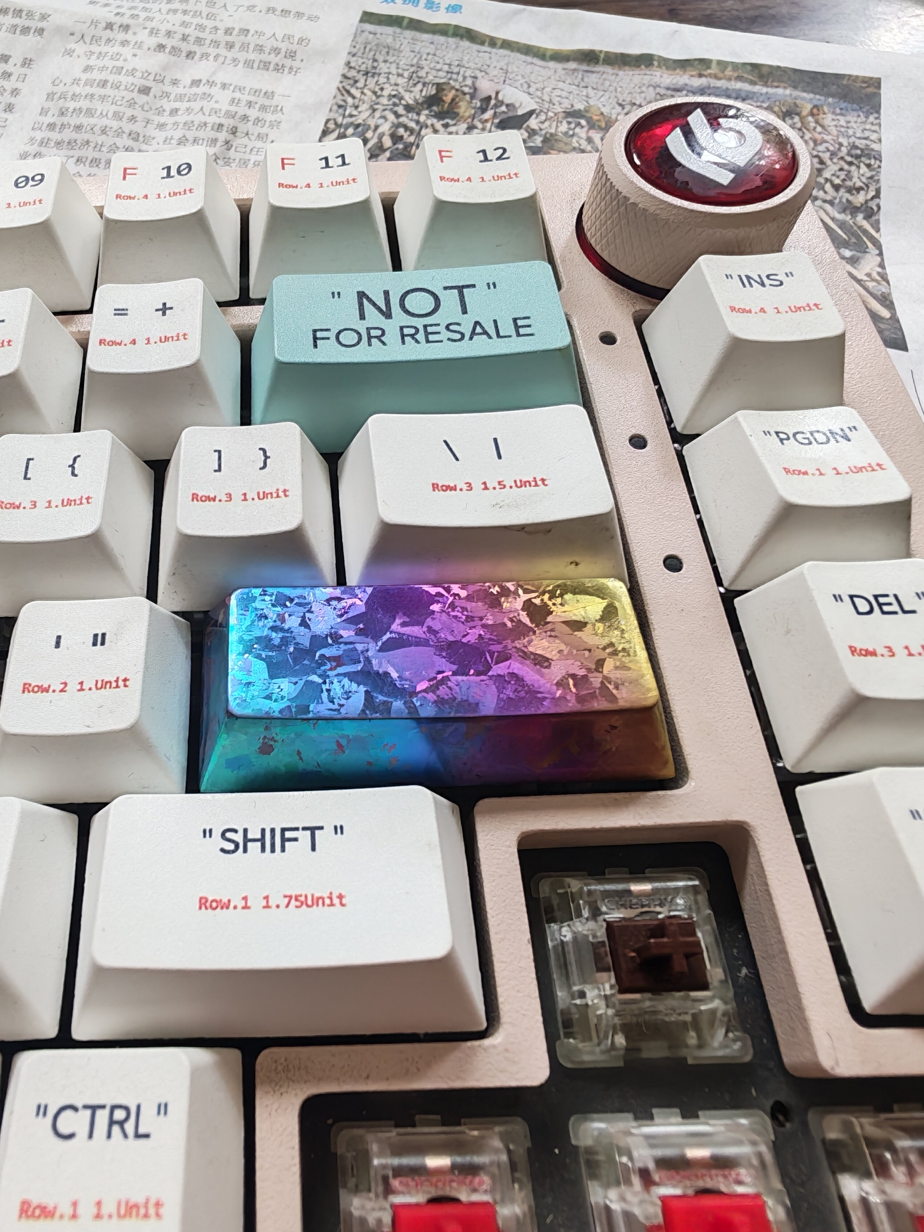冰晶tc4钛合金金属彩色个性键帽r2 2.25u回车键游戏客制化键帽