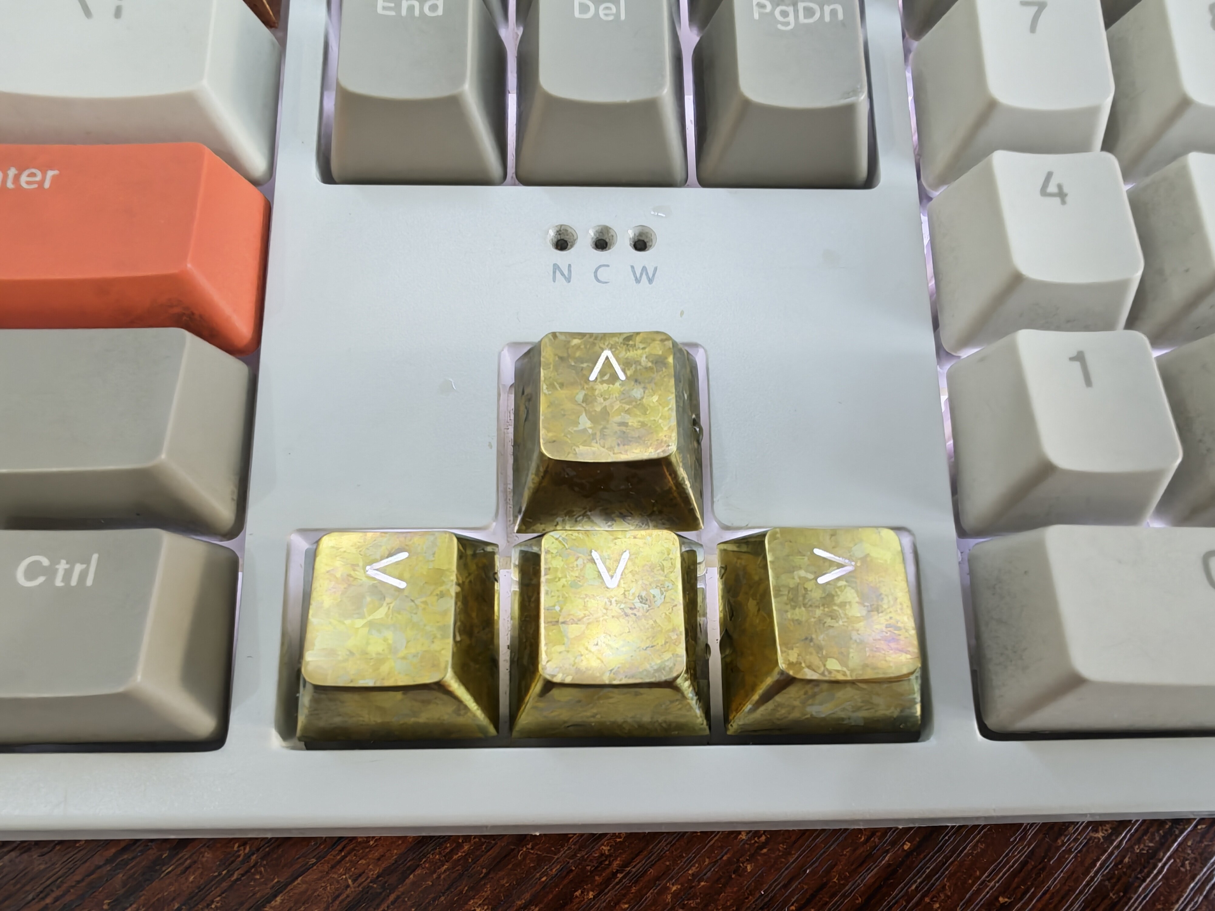 透光冰晶tc4钛合金金属彩色个性键帽方向键一套四颗游戏客制化