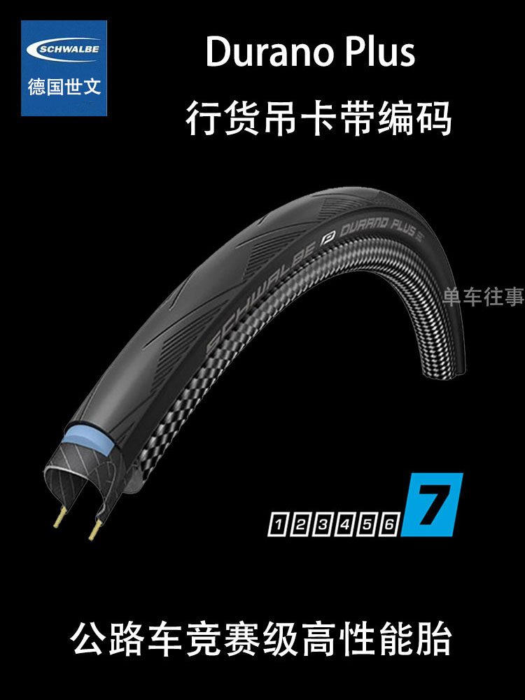 新品SCHWALBE世文700c公路车外胎折叠防刺轮胎轻量竞速7级防扎DUR-封面