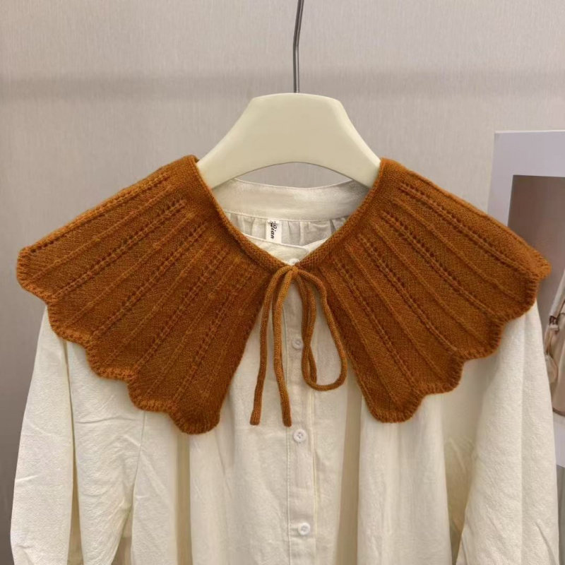 木耳边假领子女冬百搭披肩外搭毛衣娃娃领装饰针织时尚蕾丝大领子,服饰配件/皮带/帽子/围巾,防晒披肩,淘宝优惠券,粉丝福利购,淘宝优惠卷