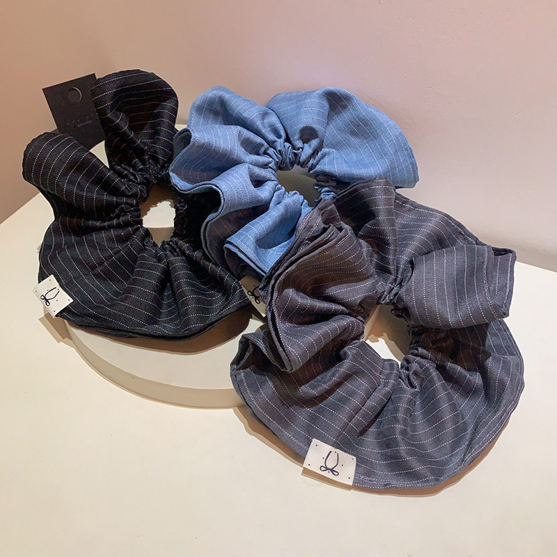 韩国发饰时尚条纹布艺大肠发圈2025新款低马尾头绳气质绑发绳头花,饰品/流行首饰/时尚饰品新,发饰,淘宝优惠券,粉丝福利购,淘宝优惠卷