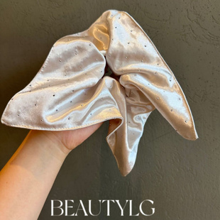 实拍  韩国漫天星断面方巾大肠发圈纯色气质高级感发饰头绳头饰