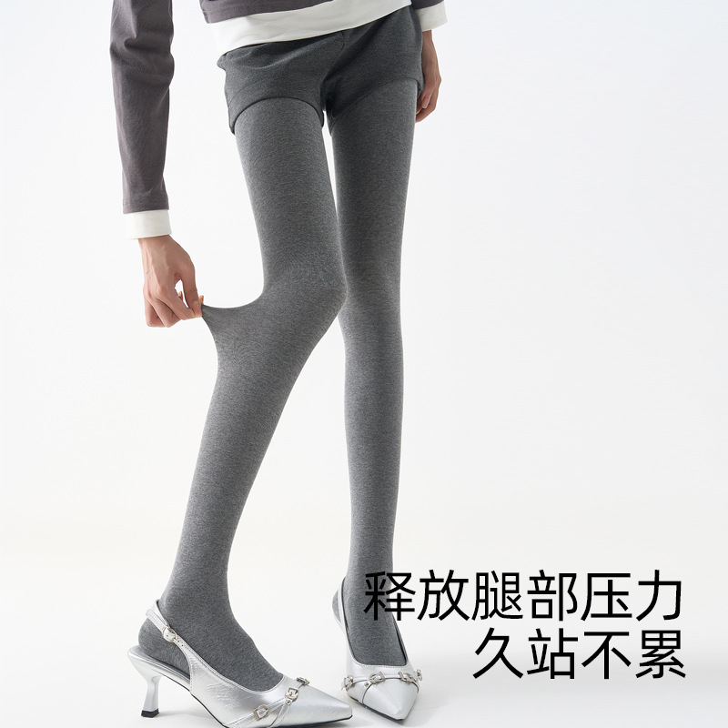 压力连裤袜秋冬款240N高密织纯色