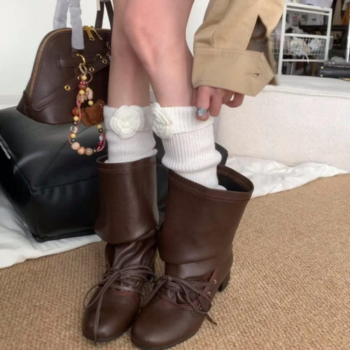 小腿袜套白色堆堆袜腿套女款秋冬