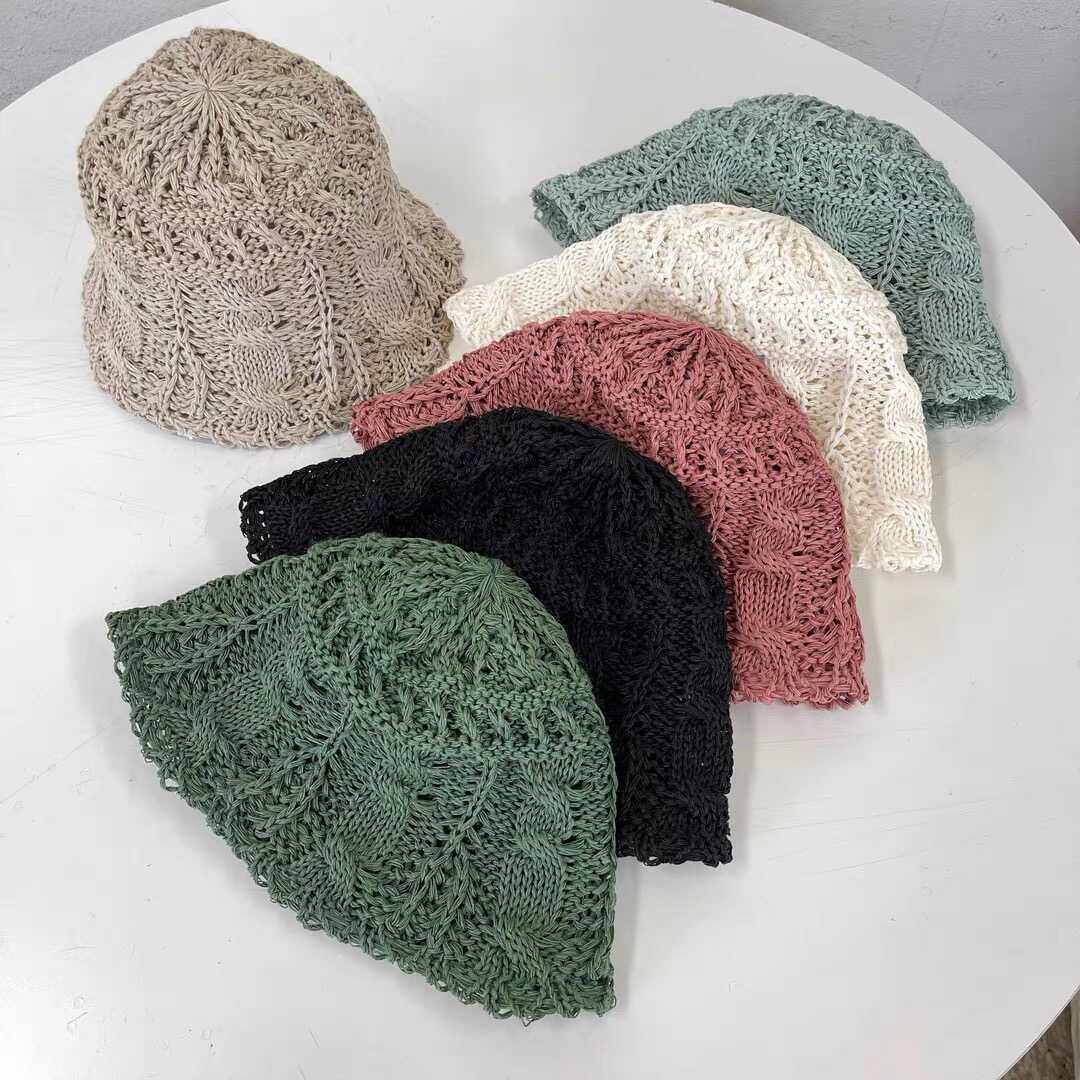 韩版春夏麻花纹渔夫帽女韩国东大门代购新款时尚休闲出游遮阳草帽